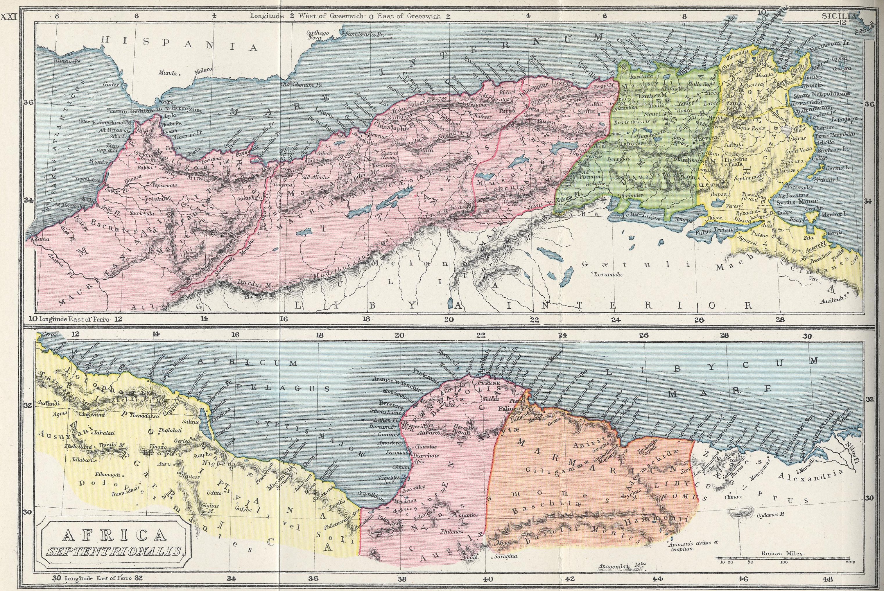 Map of North Africa70 BC - AD 180