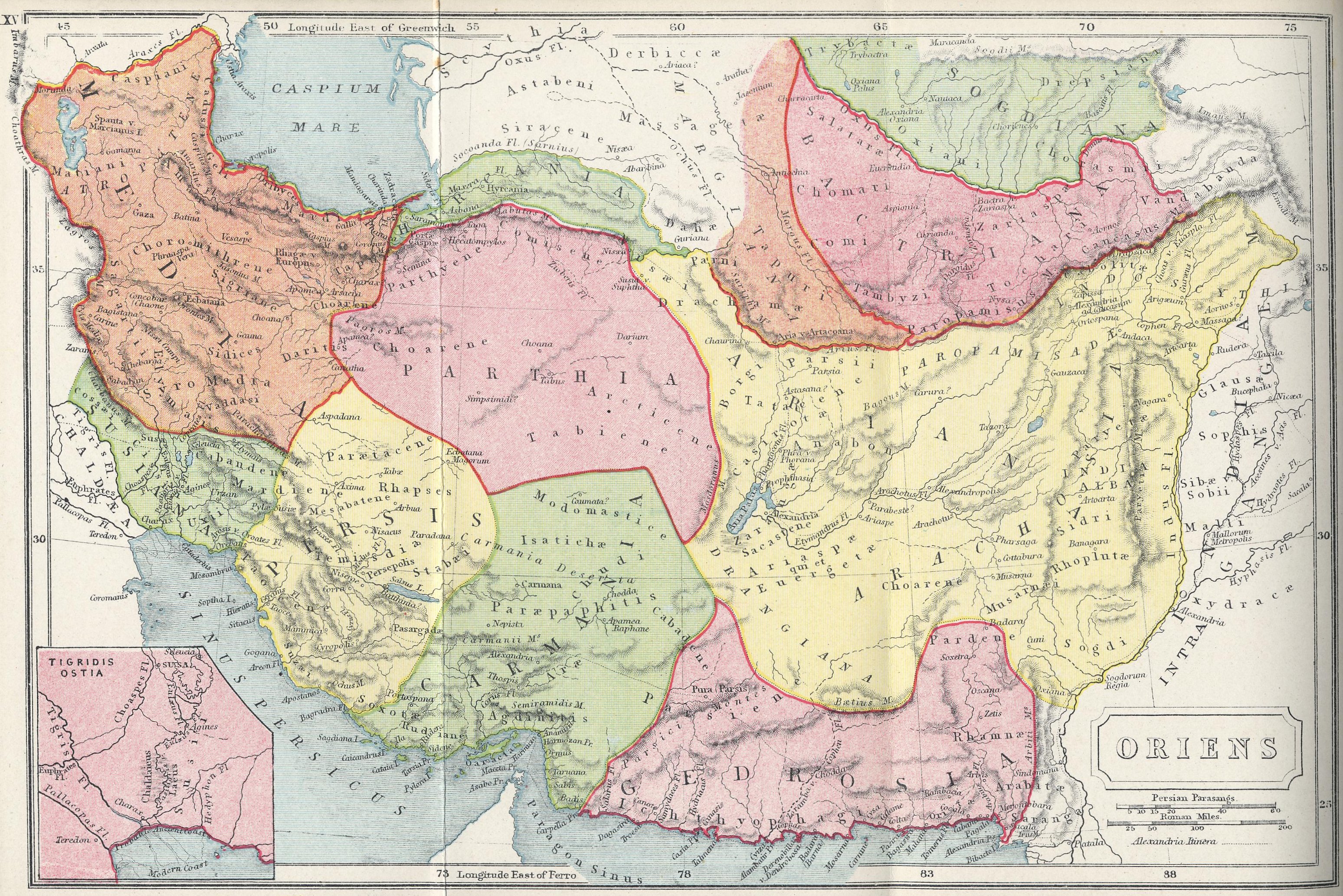 Map of Eastern Regions70 BC - AD 180
