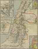 Map of Palestine 1250 BC - AD 60 with inset of Jerusalem