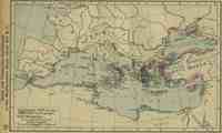 Map of Greek and Phoenician Mediterranean Settlememts c. 550 BC